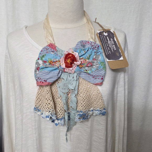 JABOT 💐 OOAK SPRING BOUQUET MOSSIE ANNA ARTISAN DESIGN NWT - Picture 12 of 12